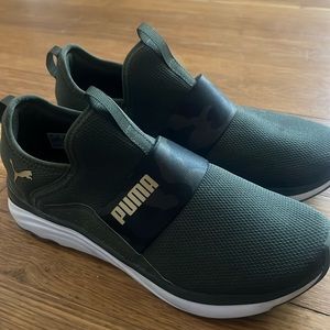 Green puma shoes